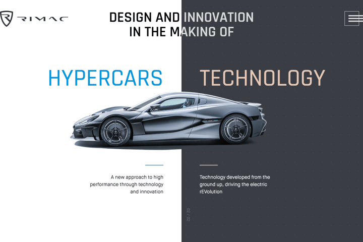 Rimac Automobili website preview